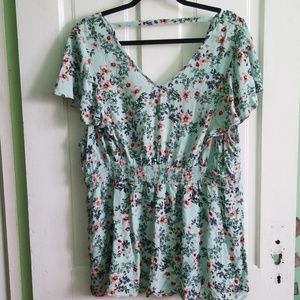 Torrid smocked and ruffled top